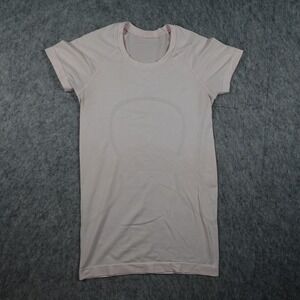 Lululemon Top Women 4 Pink Swiftly Tech Short Sleeve Crew Neck Hip Length Run